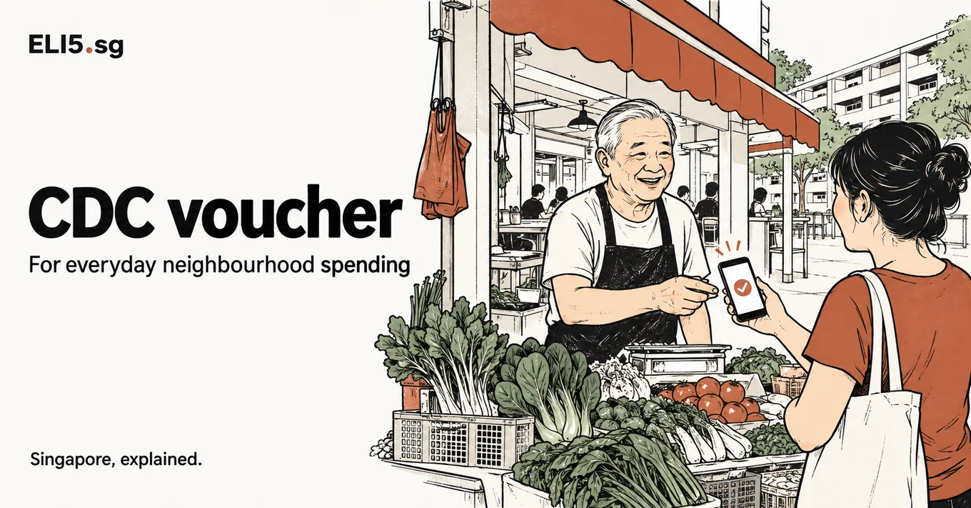 CDC voucher — Singapore, explained. Illustrated guide by ELI5.sg.