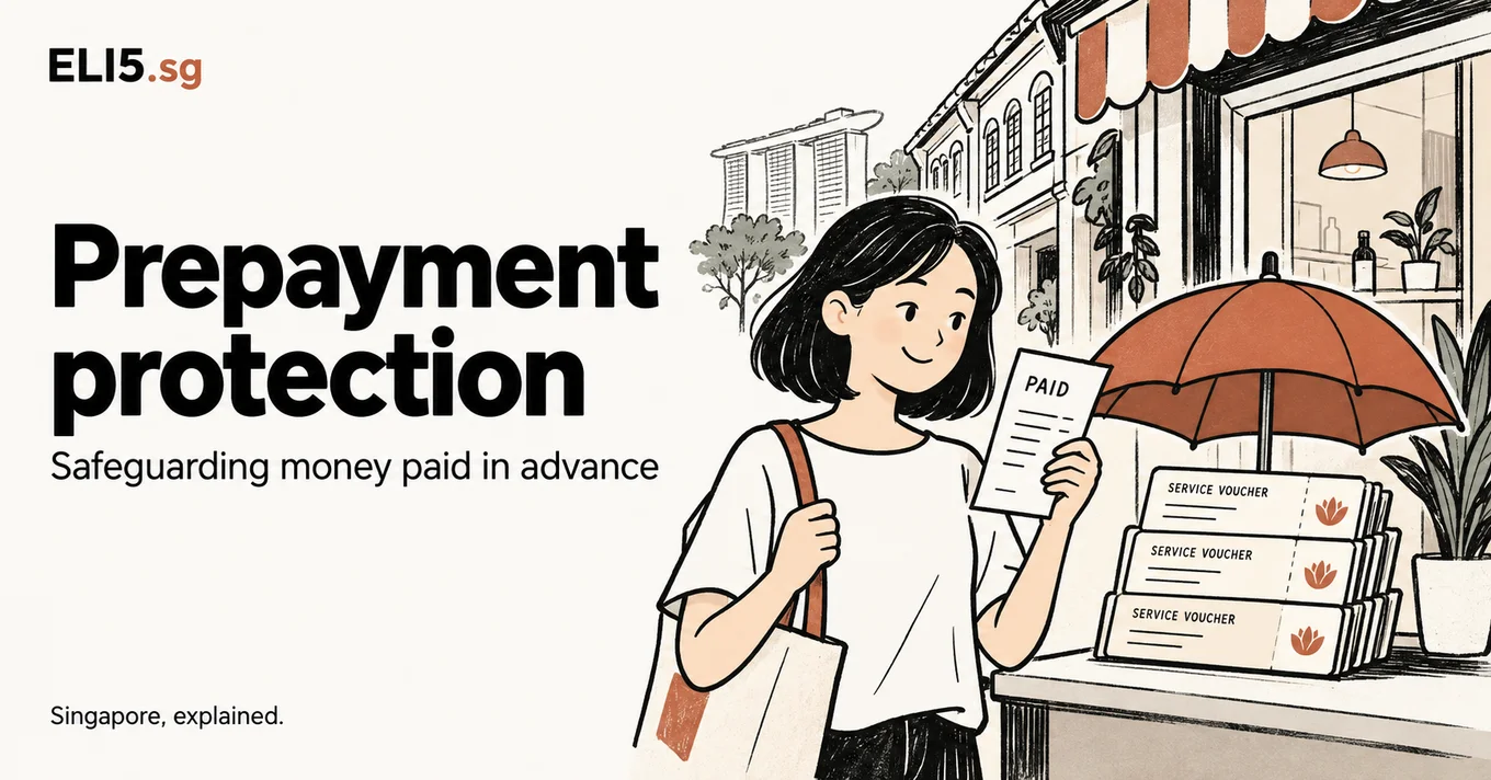 Prepayment protection — Singapore, explained. Illustrated guide by ELI5.sg.