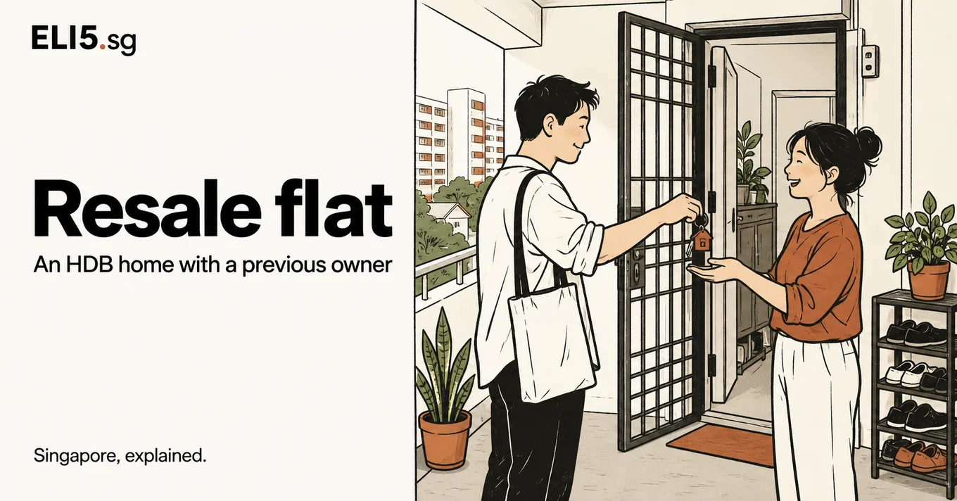 Resale flat — Singapore, explained. Illustrated guide by ELI5.sg.